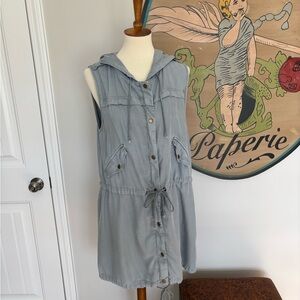 Sleeveless Hooded tencel dress